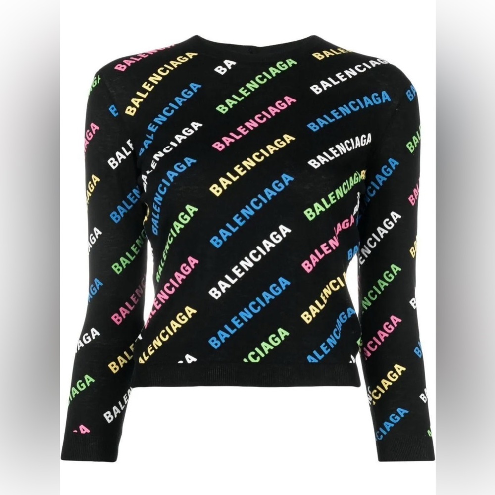 Balenciaga Multicolor Logo Sweater